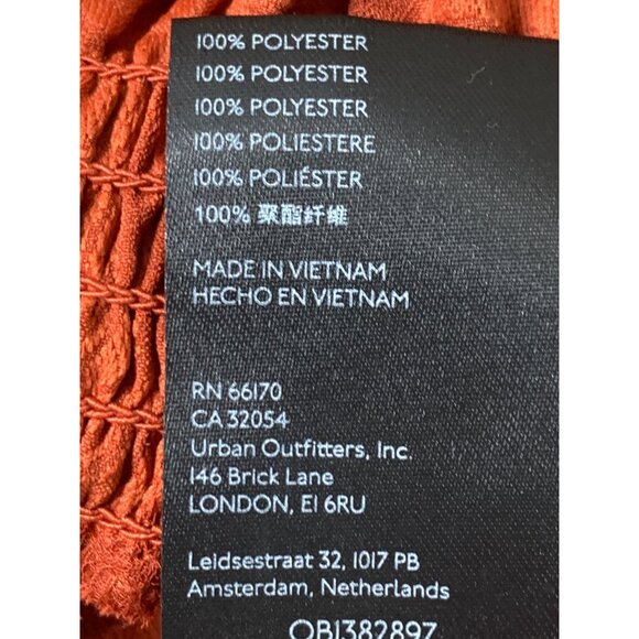 Anthropologie Orange Ruffled Double V-Neck Blouse XL RH10462 EUC Smock - Picture 4 of 9